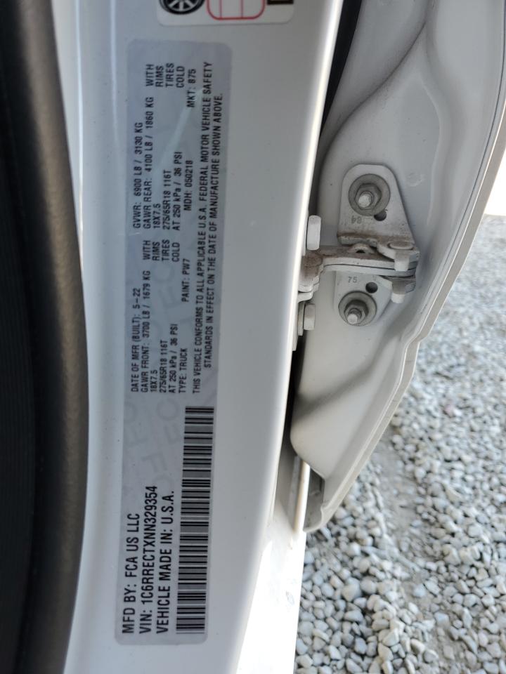 2022 RAM 1500 TRADESMAN VIN:1C6RRECTXNN329354