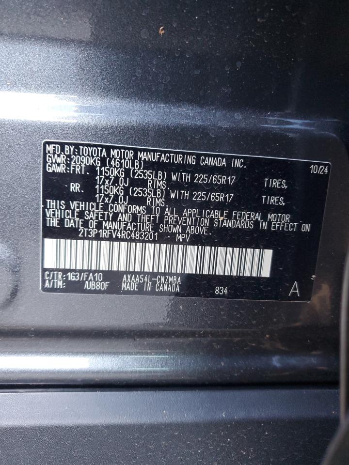 2024 TOYOTA RAV4 XLE VIN:2T3P1RFV4RC483201