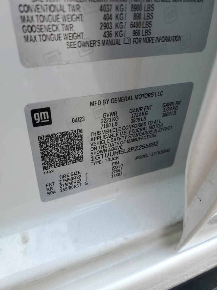 2023 GMC SIERRA K1500 DENALI ULTIMATE VIN:1GTUUHEL2PZ255892