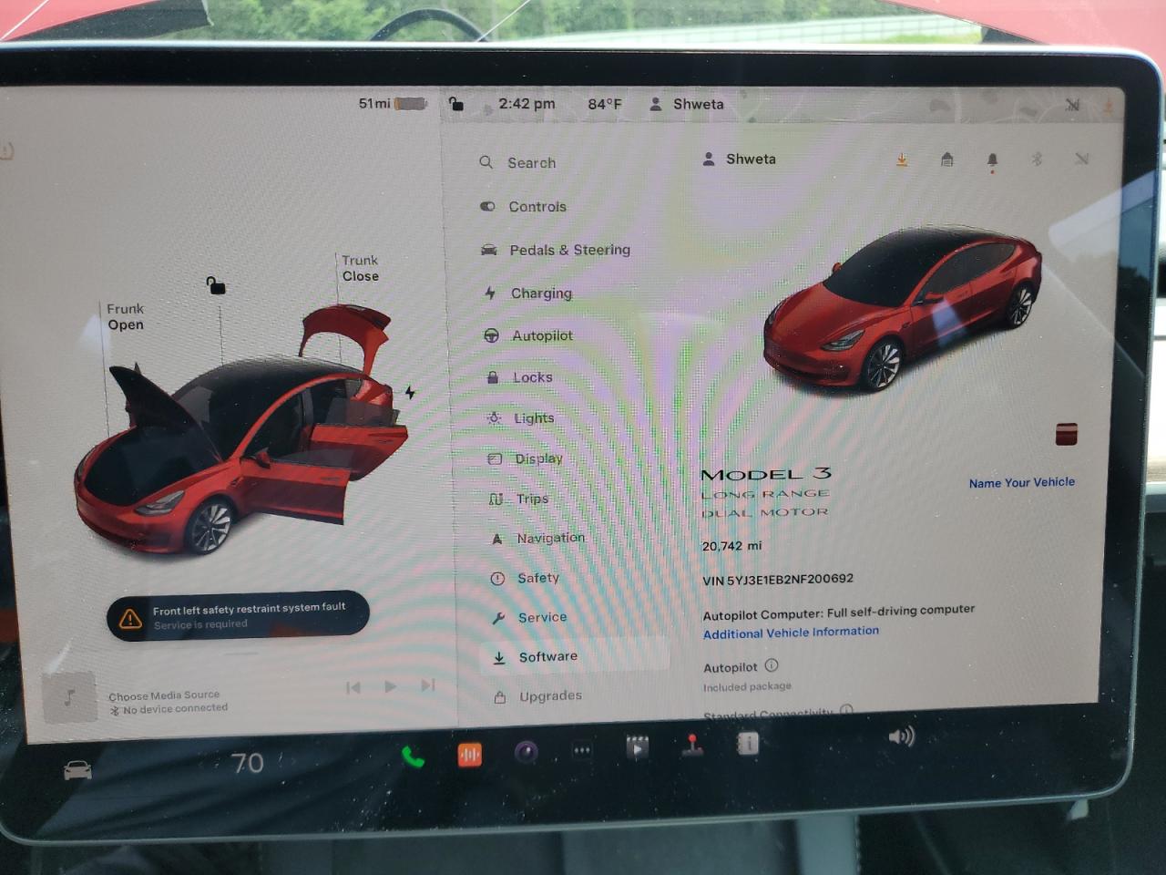 2022 TESLA MODEL 3 VIN:5YJ3E1EB2NF200692