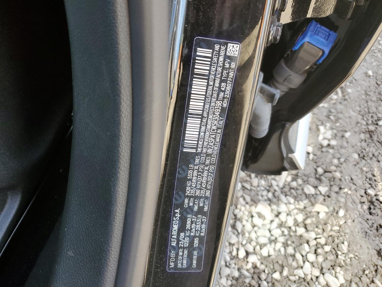 2024 ALFA ROMEO TONALE TI VIN:ZASPATCW5R3049398