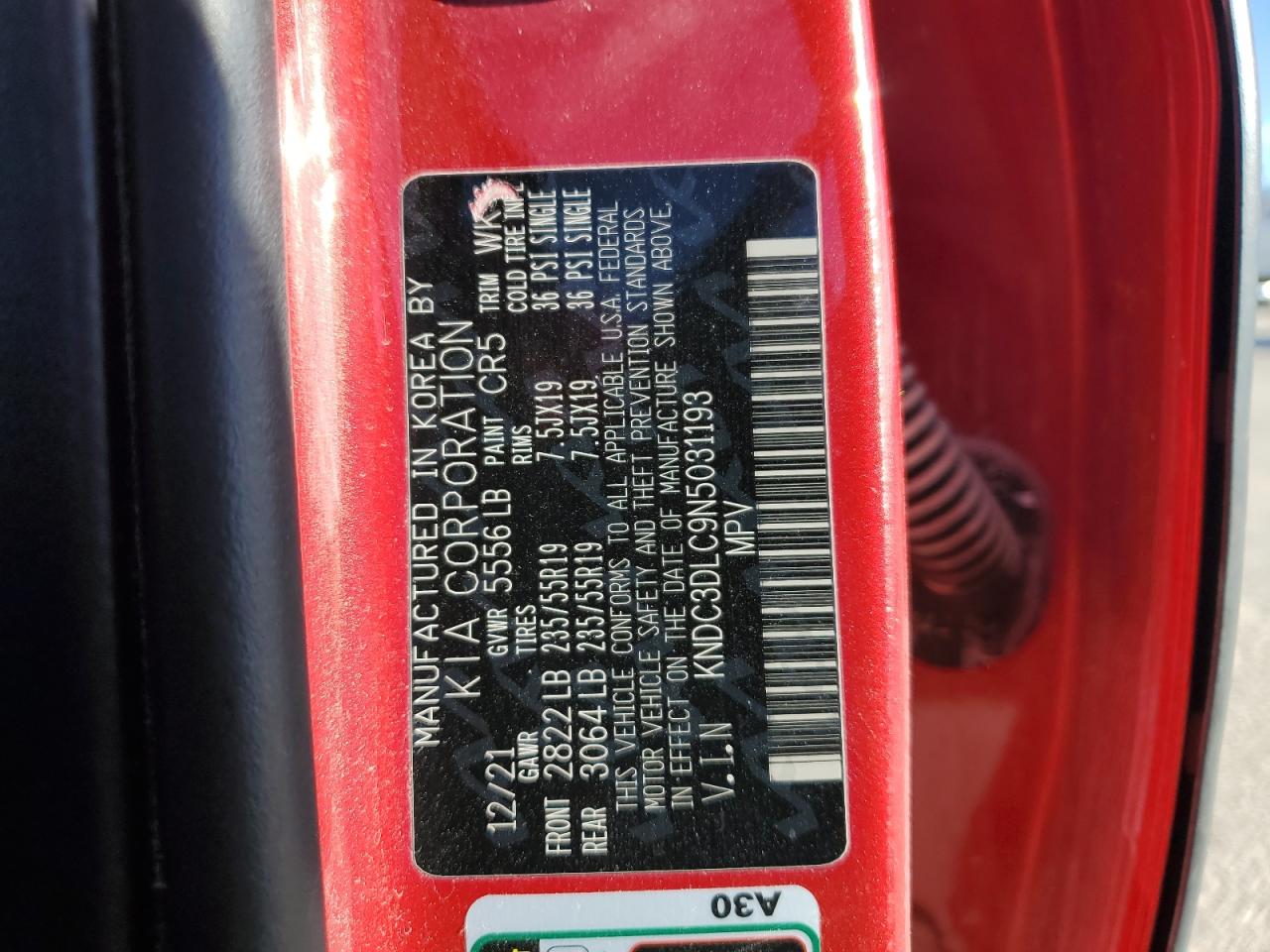 2022 KIA EV6 LIGHT VIN:KNDC3DLC9N5031193