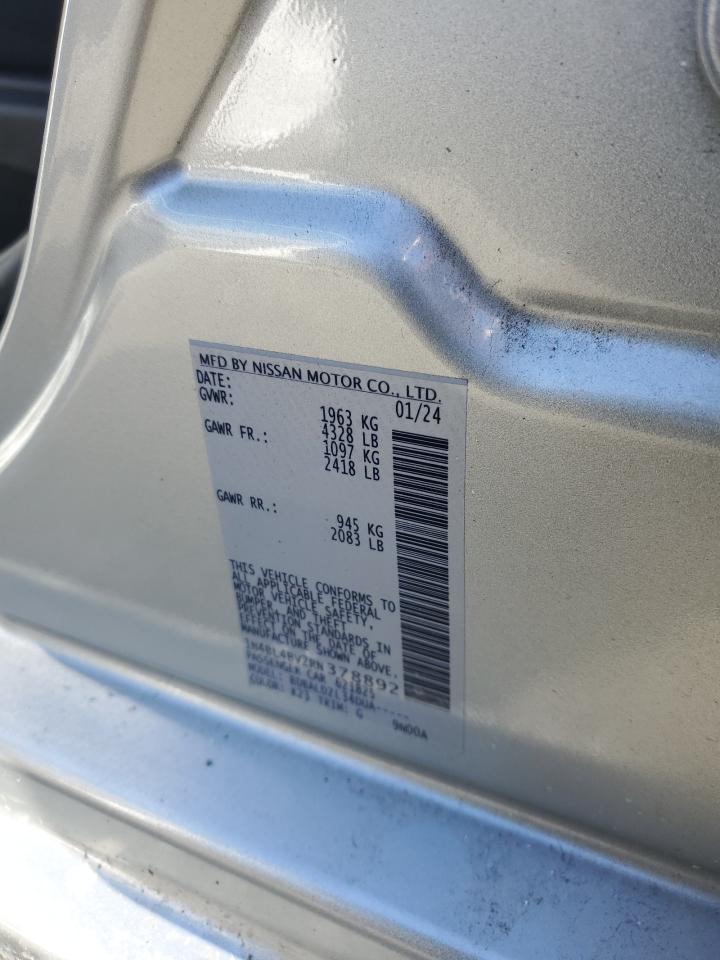 2024 NISSAN ALTIMA S VIN:1N4BL4BV2RN378892