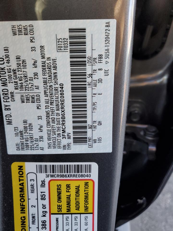 2024 FORD BRONCO SPORT BIG BEND VIN:3FMCR9B6XRRE08040