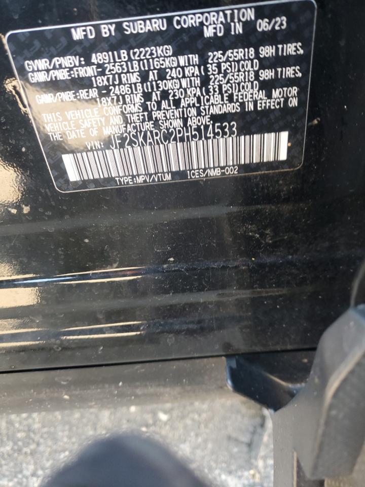 2023 SUBARU FORESTER TOURING VIN:JF2SKARC2PH514533