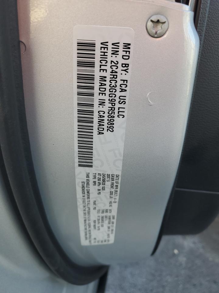 2023 CHRYSLER PACIFICA LIMITED VIN:2C4RC3GG9PR589892