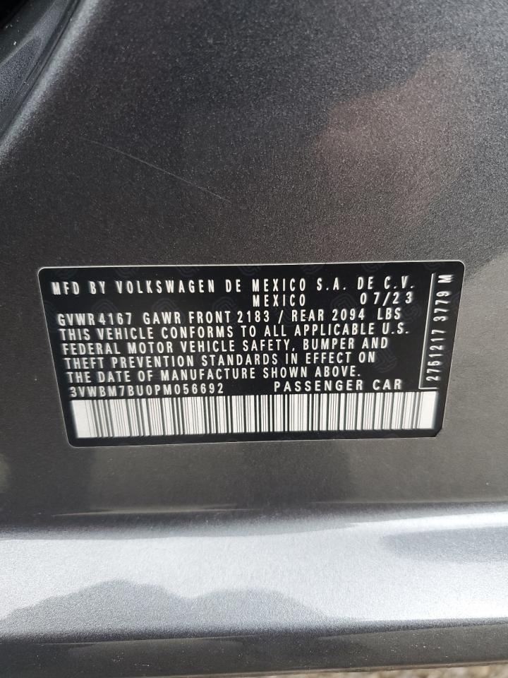 2023 VOLKSWAGEN JETTA SPORT VIN:3VWBM7BU0PM056692