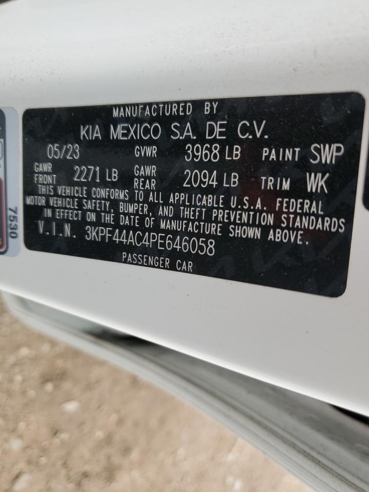 2023 KIA FORTE GT VIN:3KPF44AC4PE646058