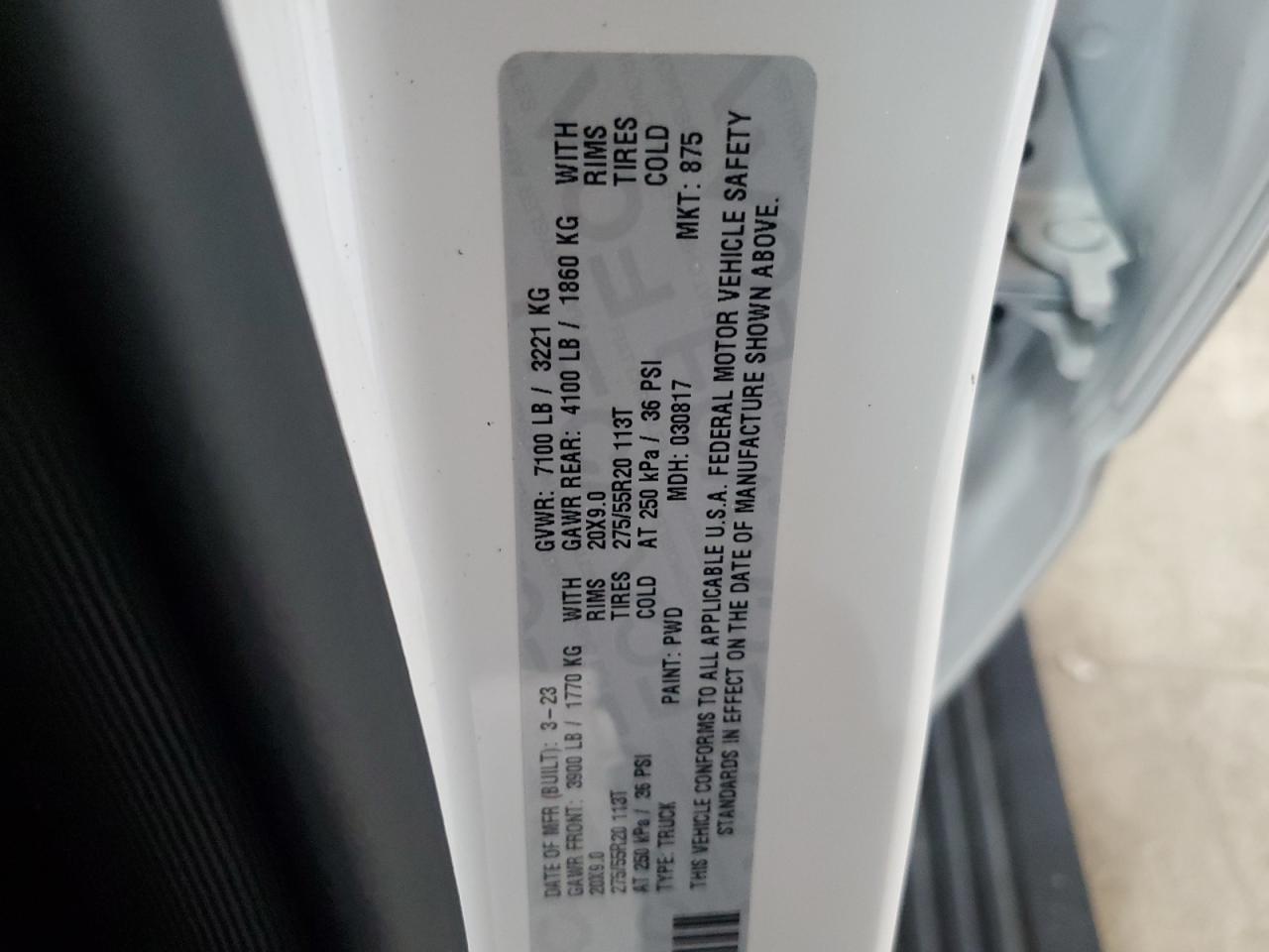 2023 RAM 1500 LIMITED VIN:1C6SRFPT8PN586582