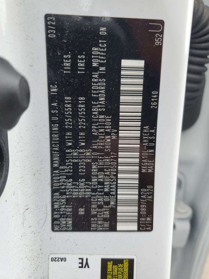 2023 TOYOTA COROLLA CROSS XLE VIN:7MUEAAAG5PV050717