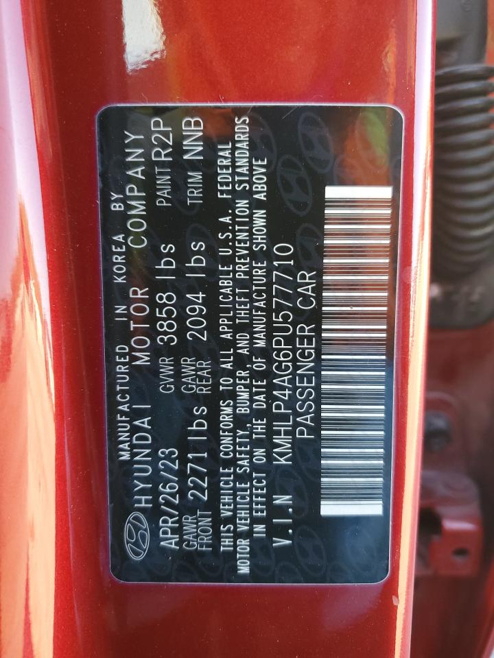 2023 HYUNDAI ELANTRA LIMITED VIN:KMHLP4AG6PU577710
