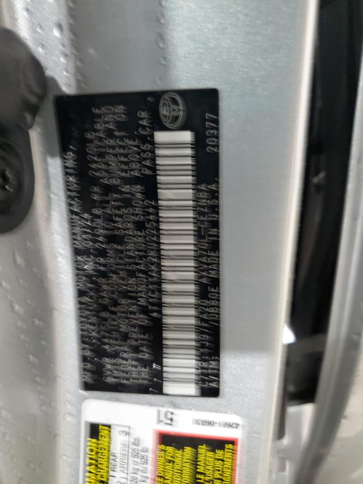 2024 TOYOTA CAMRY LE VIN:4T1C11AK2RU225442
