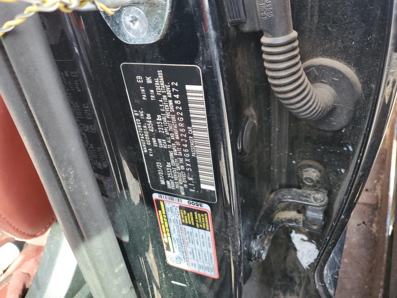 2024 KIA K5 GT LINE VIN:5XXG64J26RG228472