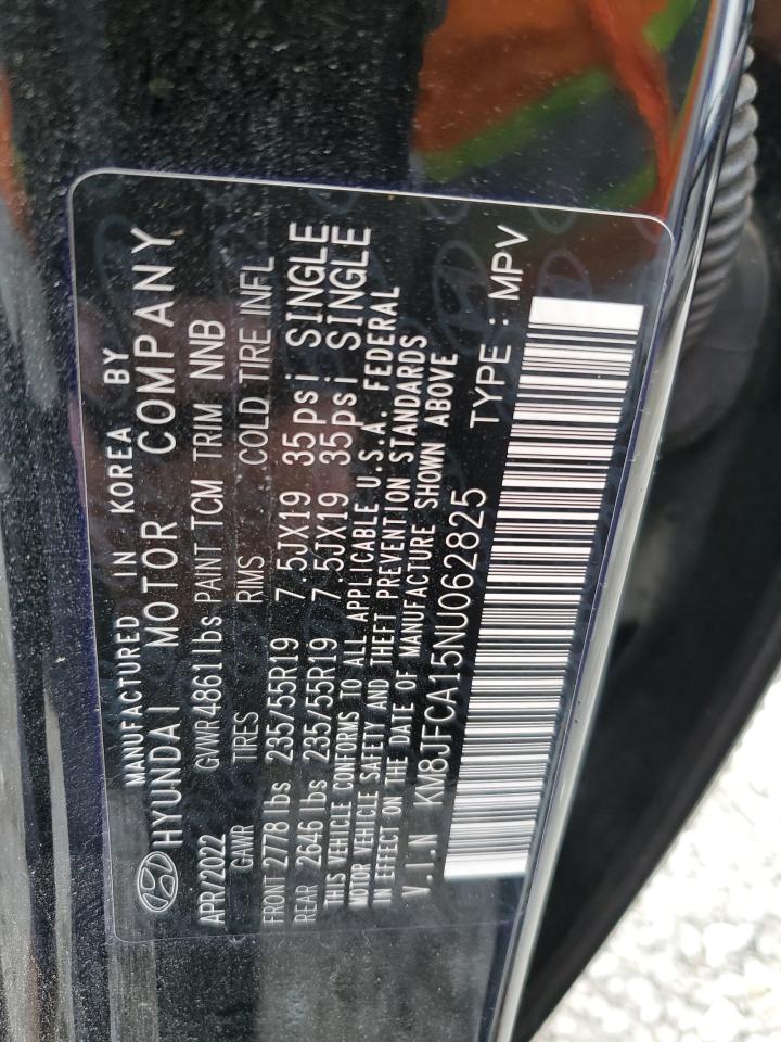 2022 HYUNDAI TUCSON SEL CONVENIENCE VIN:KM8JFCA15NU062825