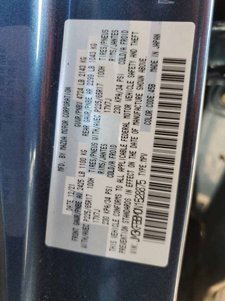 2022 MAZDA CX-5 SELECT VIN:JM3KFBBM0N1528875