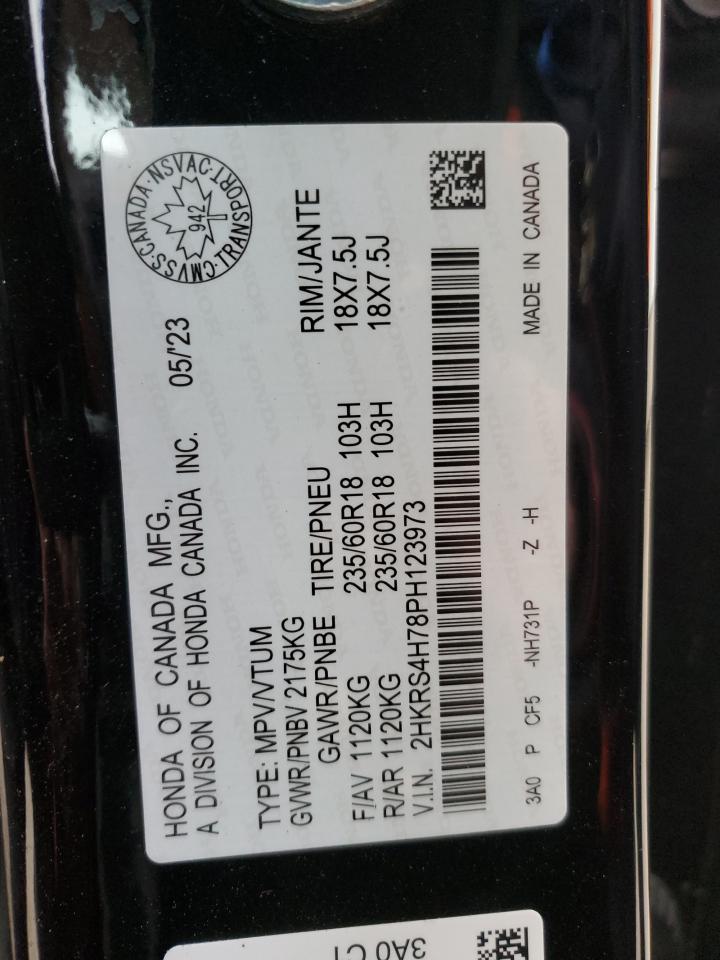 2023 HONDA CR-V EXL VIN:2HKRS4H78PH123973