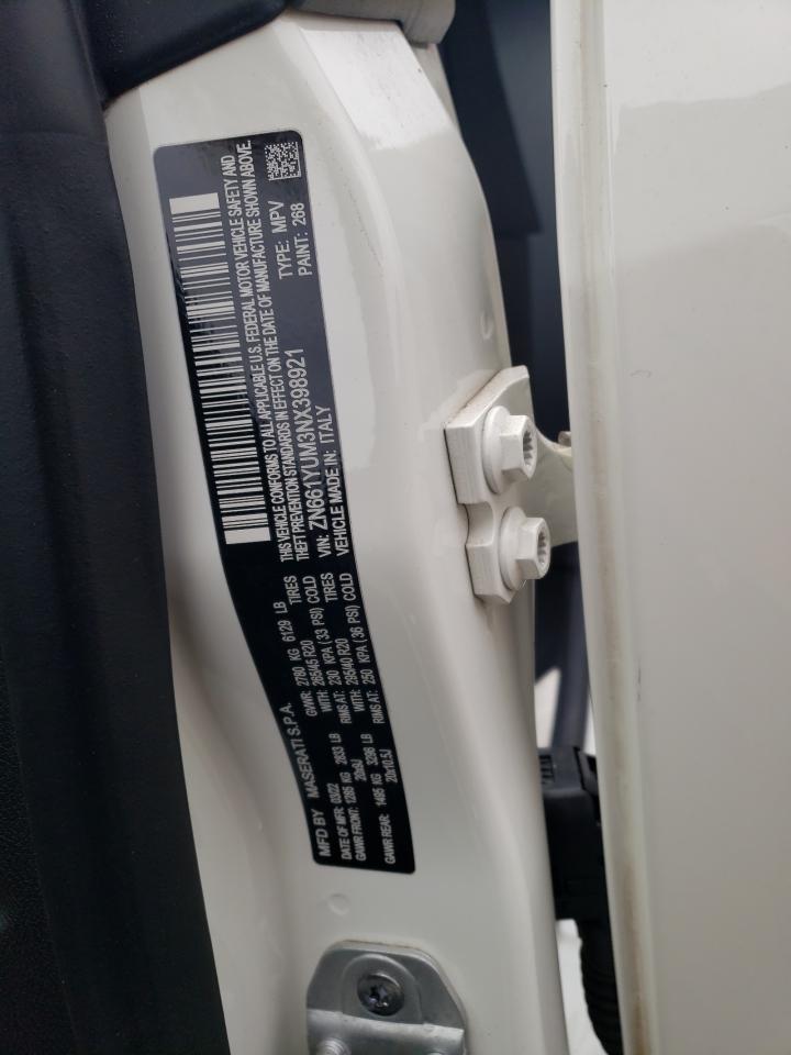 2022 MASERATI LEVANTE MODENA VIN:ZN661YUM3NX398921