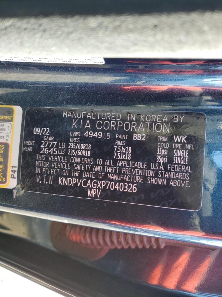 2023 KIA SPORTAGE EX VIN:KNDPVCAGXP7040326