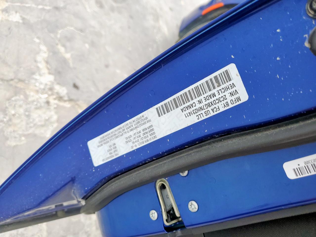 2022 DODGE CHARGER SXT VIN:2C3CDXBG7NH231411