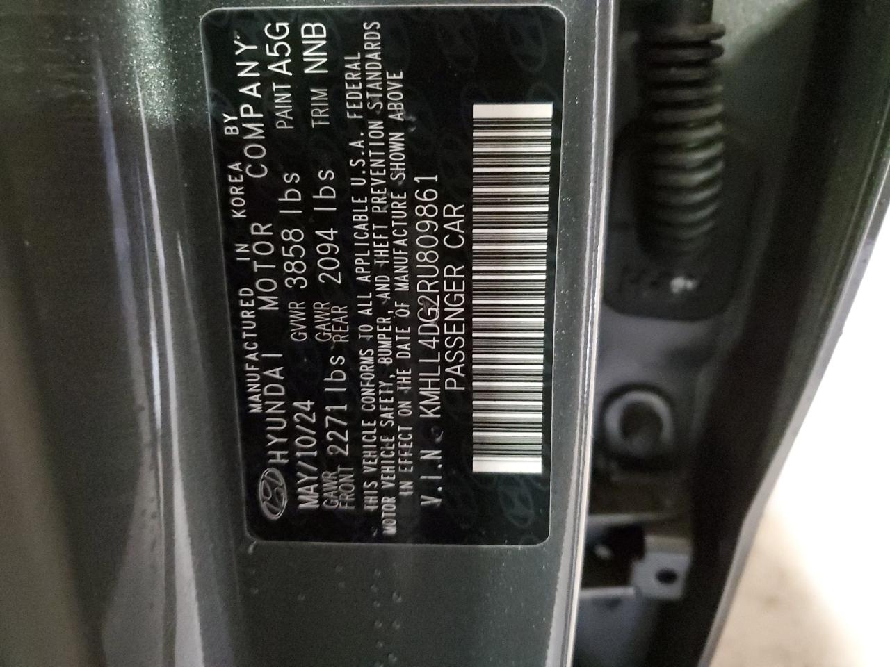 2024 HYUNDAI ELANTRA SE VIN:KMHLL4DG2RU809861