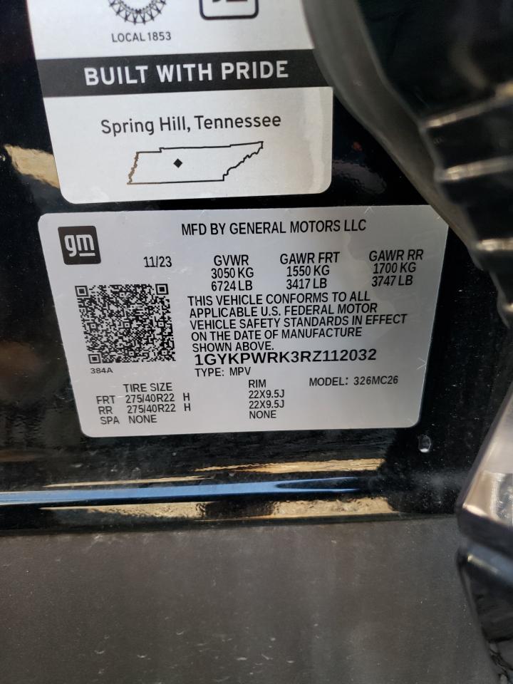 2024 CADILLAC LYRIQ SPORT VIN:1GYKPWRK3RZ112032