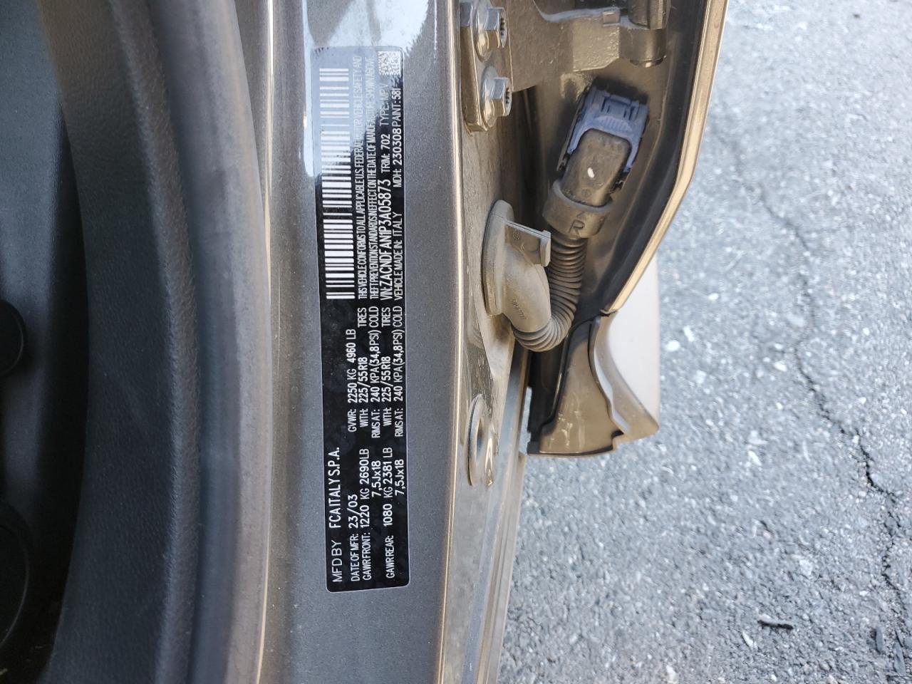 2023 DODGE HORNET GT VIN:ZACNDFAN1P3A05873