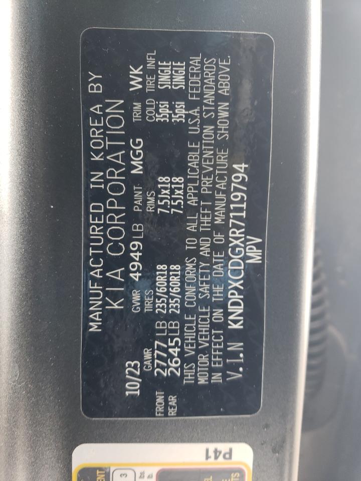 2024 KIA SPORTAGE SX PRESTIGE VIN:KNDPXCDGXR7119794