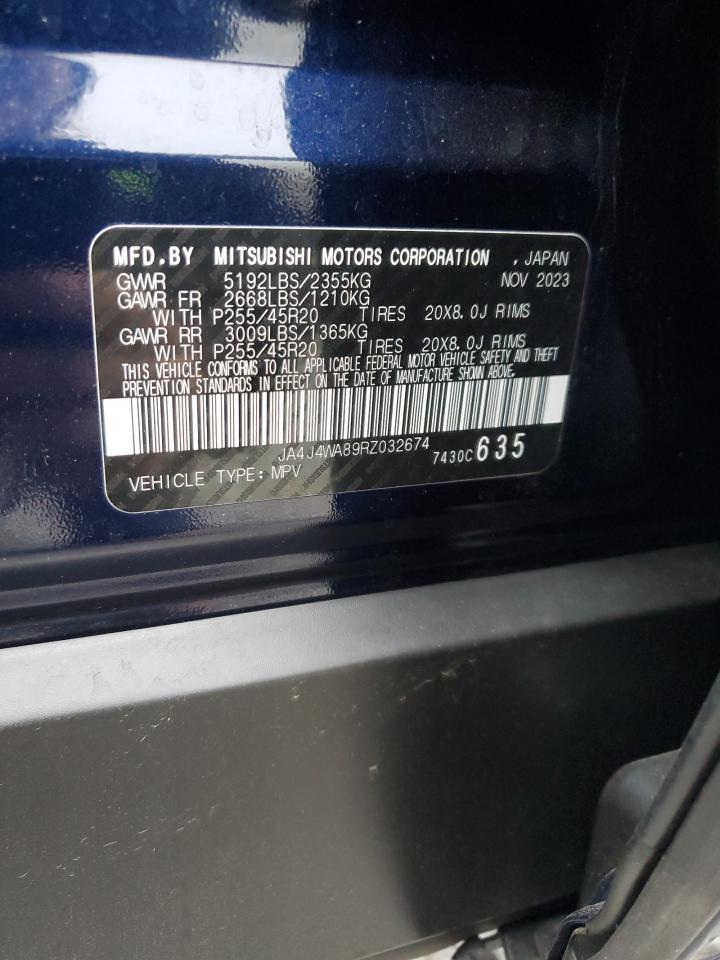 2024 MITSUBISHI OUTLANDER SEL VIN:JA4J4WA89RZ032674