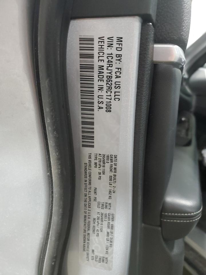 2024 JEEP GRAND CHEROKEE LIMITED 4XE VIN:1C4RJYB62RC171008