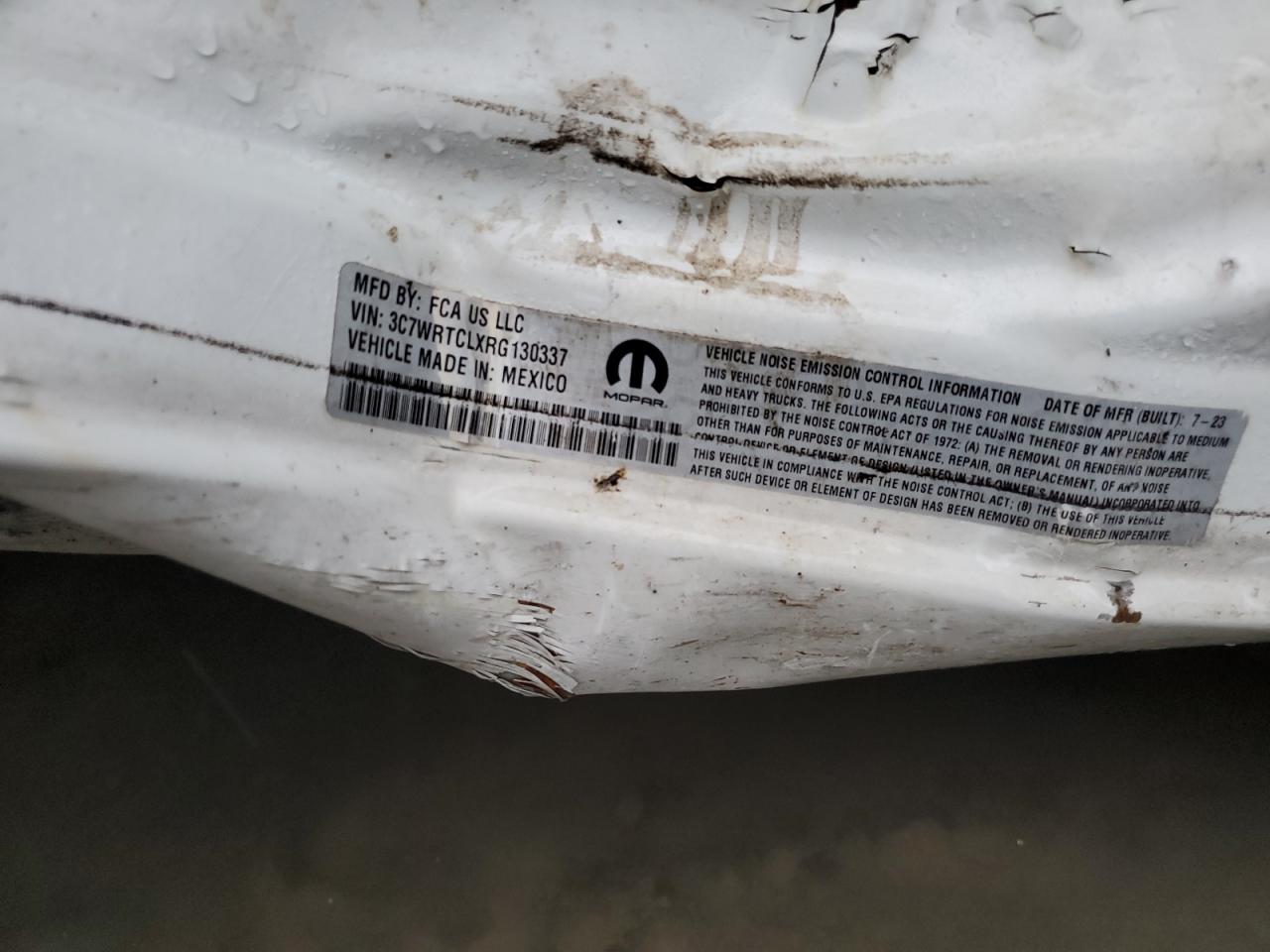 2024 RAM 3500 VIN:3C7WRTCLXRG130337