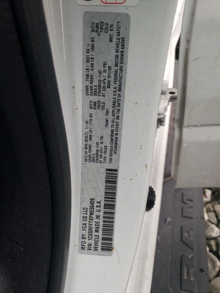 2023 RAM 1500 BIG HORN/LONE STAR VIN:1C6SRFFTXPN536459