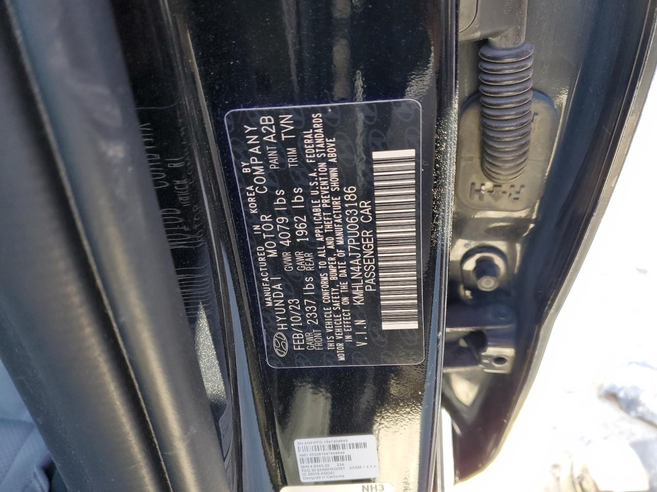 2023 HYUNDAI ELANTRA LIMITED VIN:KMHLN4AJ7PU063186