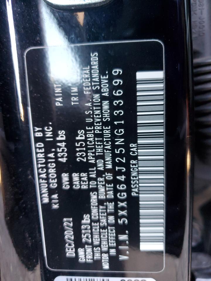 2022 KIA K5 GT LINE VIN:5XXG64J25NG133699