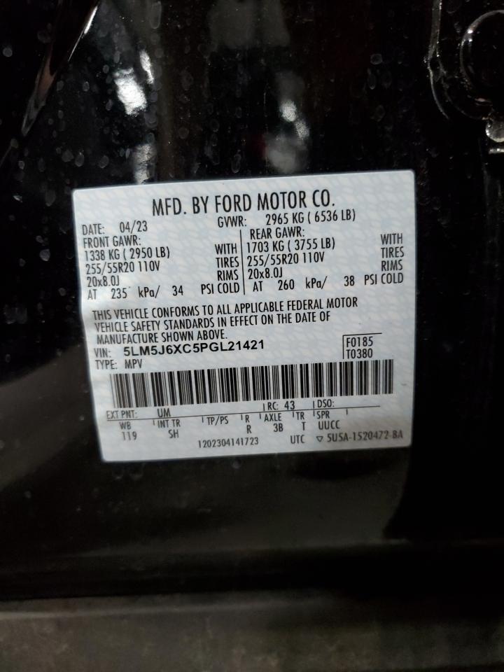 2023 LINCOLN AVIATOR VIN:5LM5J6XC5PGL21421