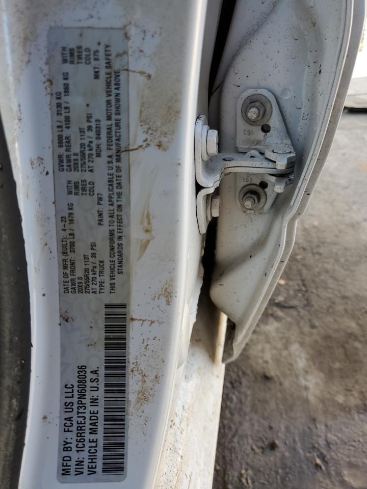 2023 RAM 1500 LARAMIE VIN:1C6RREJT3PN608036