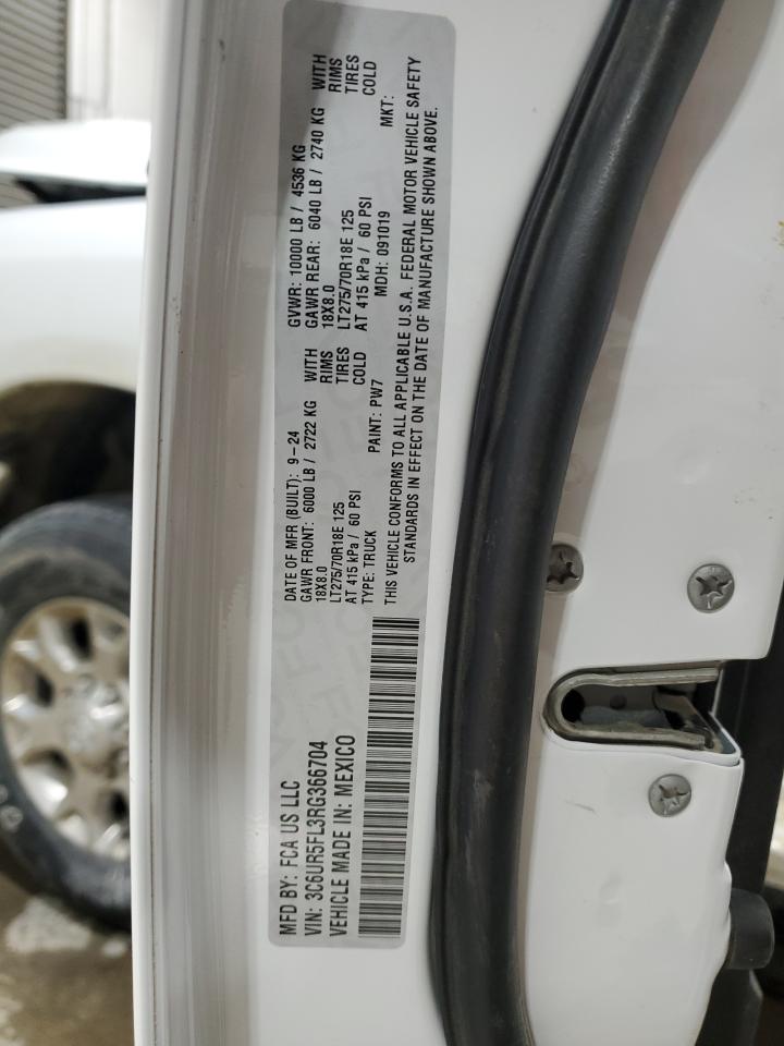 2024 RAM 2500 LARAMIE VIN:3C6UR5FL3RG366704