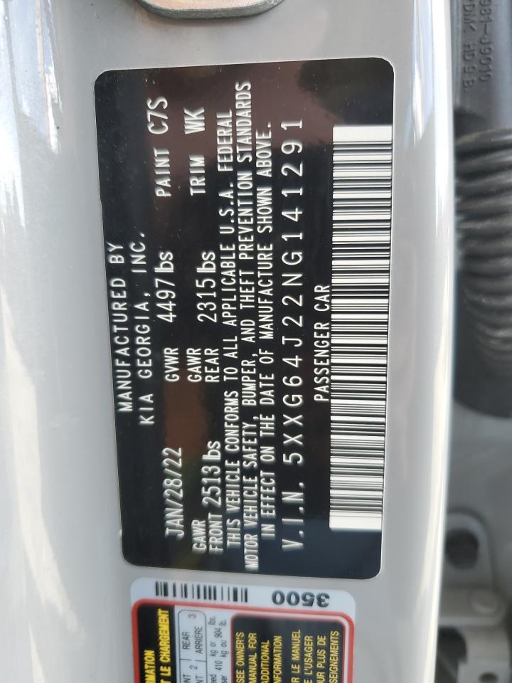 2022 KIA K5 GT LINE VIN:5XXG64J22NG141291