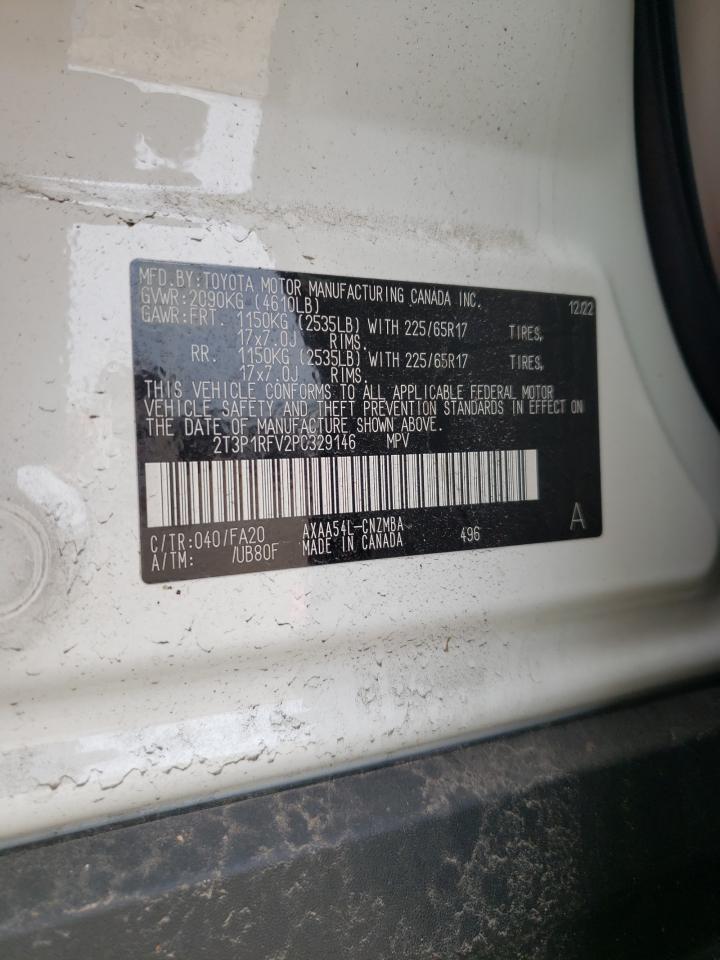 2023 TOYOTA RAV4 XLE VIN:2T3P1RFV2PC329146