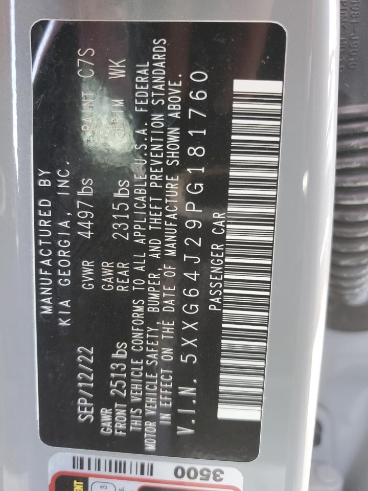 2023 KIA K5 GT LINE VIN:5XXG64J29PG181760