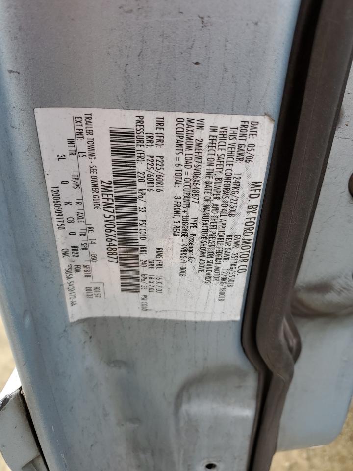 2023 MERCURY GRAND MARQUIS LS VIN:2MEFM75V06X648877