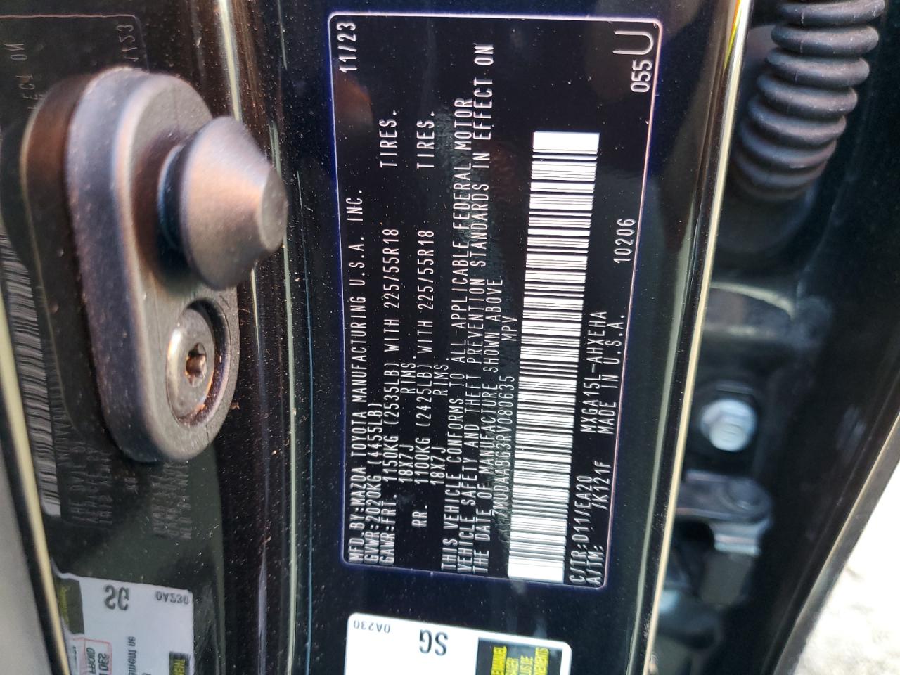 2024 TOYOTA COROLLA CROSS XLE VIN:7MUDAABG3RV080635