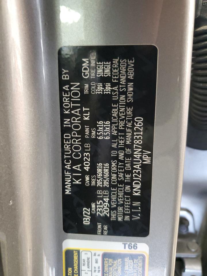 2022 KIA SOUL LX VIN:KNDJ23AU4N7831260