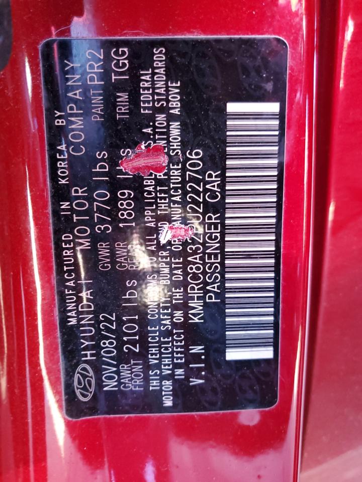 2023 HYUNDAI VENUE SEL VIN:KMHRC8A32PU222706