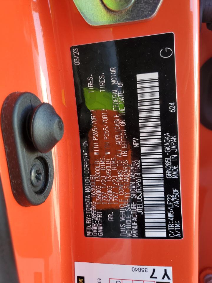 2023 TOYOTA 4RUNNER SE VIN:JTELU5JR3P6141532