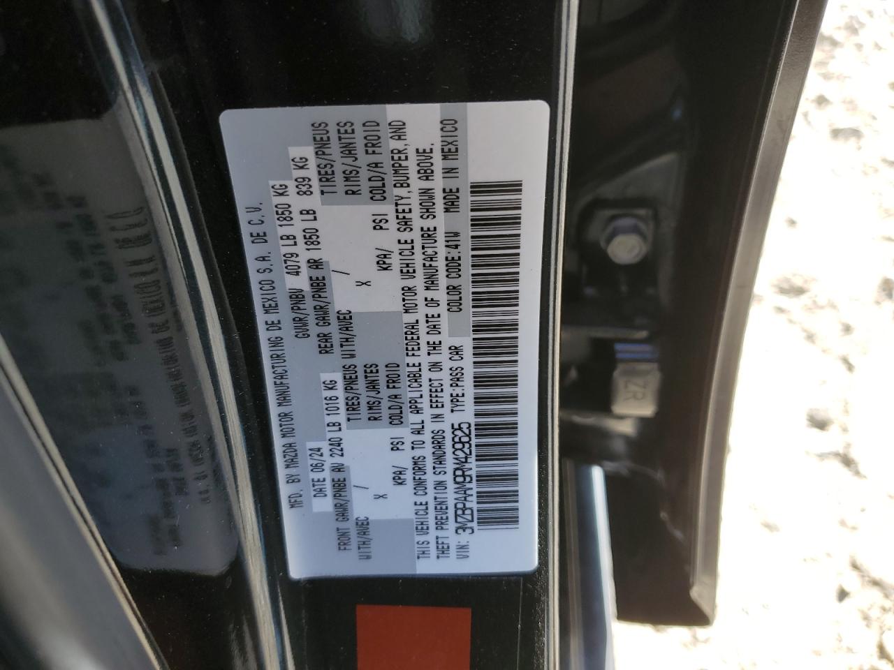2024 MAZDA 3 VIN:3MZBPAAM9RM429625