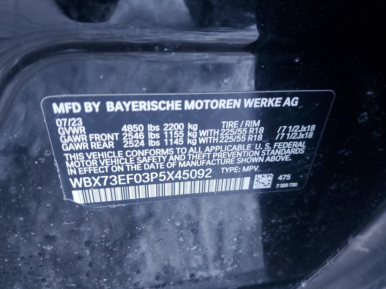 2023 BMW X1 XDRIVE28I VIN:1FA6P8TH3L5176737