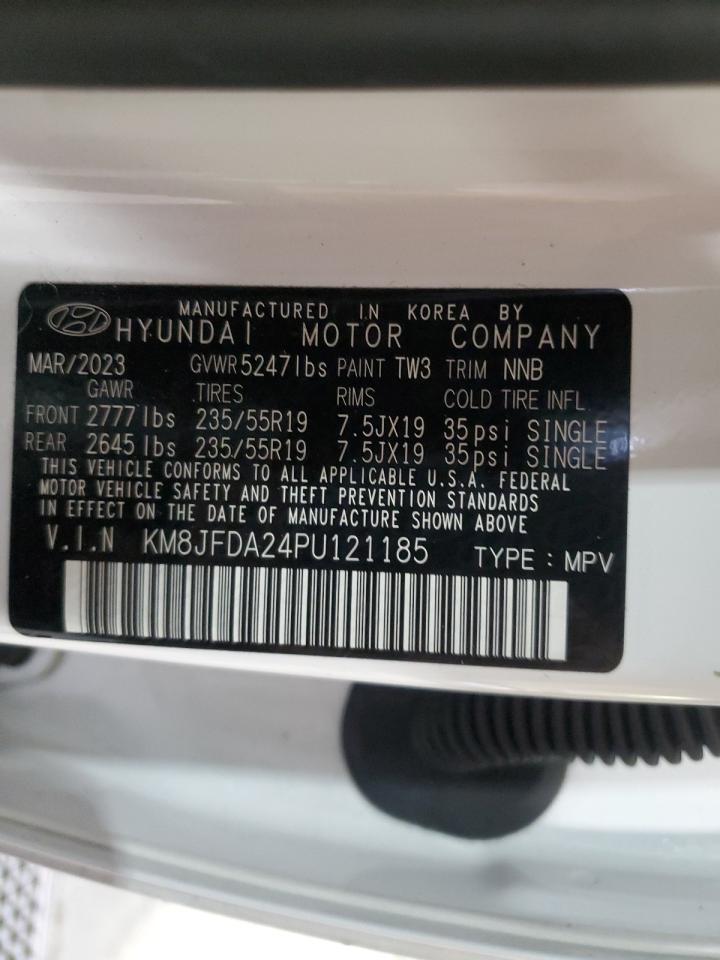 2023 HYUNDAI TUCSON LIMITED VIN:KM8JFDA24PU121185