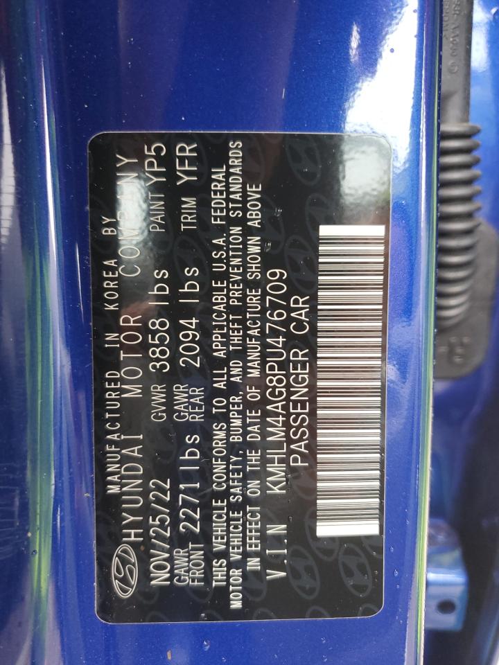 2023 HYUNDAI ELANTRA SEL VIN:KMHLM4AG8PU476709