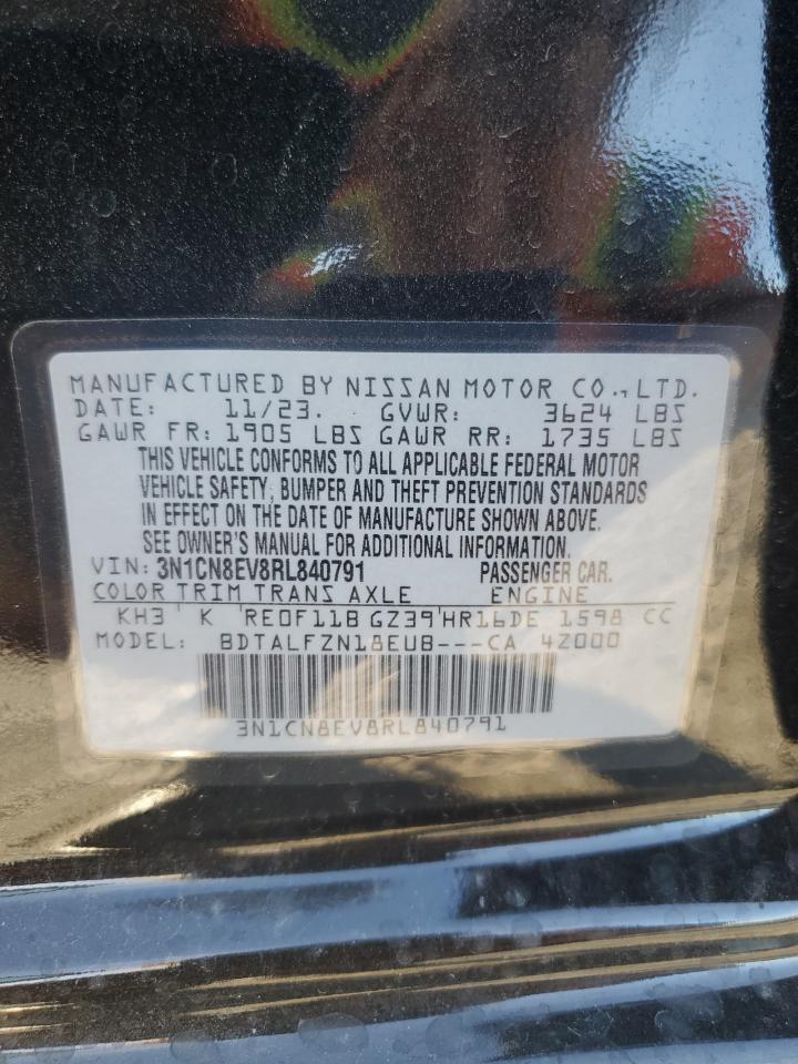 2024 NISSAN VERSA SV VIN:3N1CN8EV8RL840791