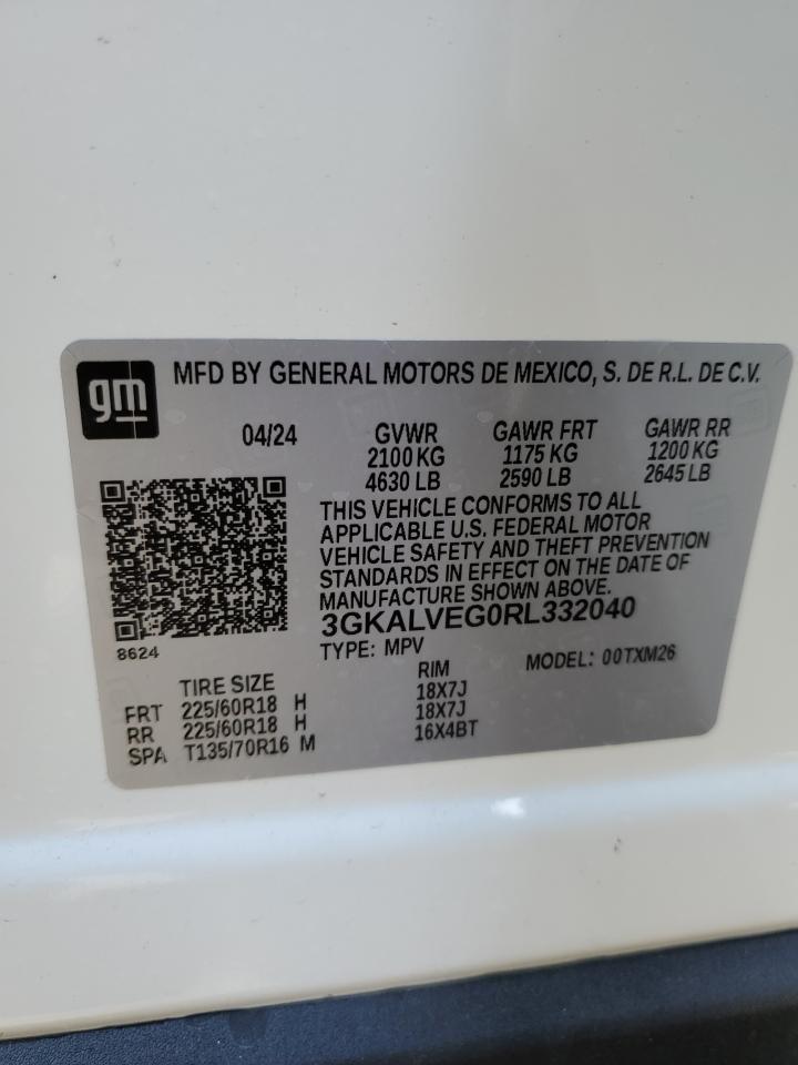 2024 GMC TERRAIN SLT VIN:3GKALVEG0RL332040